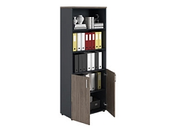 Шкаф NW 2080/2 полузакрытый темный орех/антрацит